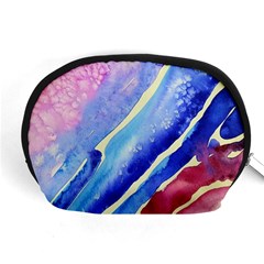 Painting-abstract-blue-pink-spots Accessory Pouch (medium)