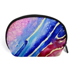 Painting-abstract-blue-pink-spots Accessory Pouch (large)