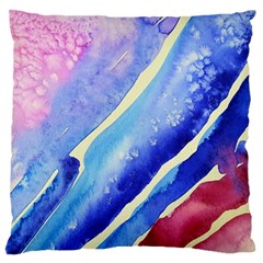 Painting-abstract-blue-pink-spots Large Flano Cushion Case (one Side)