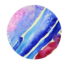 Painting-abstract-blue-pink-spots Mini Round Pill Box (pack Of 3)