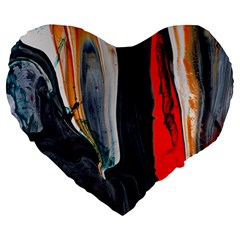 Art-modern-painting-background Large 19  Premium Flano Heart Shape Cushions