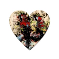 Ara-bird-parrot-animal-art Heart Magnet