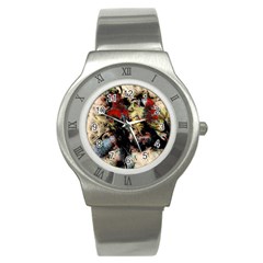 Ara-bird-parrot-animal-art Stainless Steel Watch