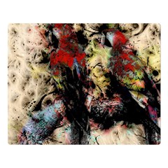 Ara-bird-parrot-animal-art Double Sided Flano Blanket (large)  by Jancukart