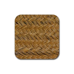 Esparto-tissue-braided-texture Rubber Coaster (square) by Jancukart