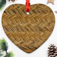 Esparto-tissue-braided-texture Heart Ornament (two Sides)