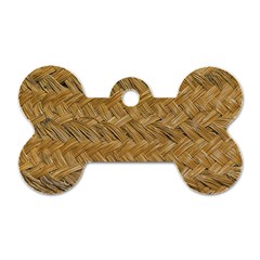 Esparto-tissue-braided-texture Dog Tag Bone (two Sides)