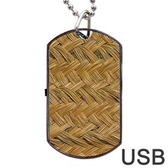 Esparto-tissue-braided-texture Dog Tag Usb Flash (two Sides) by Jancukart