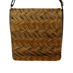 Esparto-tissue-braided-texture Flap Closure Messenger Bag (l) by Jancukart