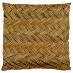 Esparto-tissue-braided-texture Large Flano Cushion Case (Two Sides) Front