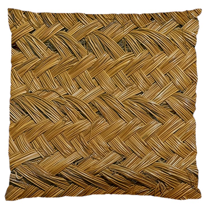 Esparto-tissue-braided-texture Large Flano Cushion Case (Two Sides)