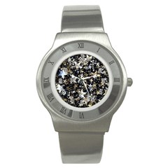 Background-star-christmas-advent Stainless Steel Watch by Jancukart