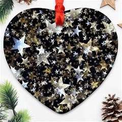 Background-star-christmas-advent Heart Ornament (two Sides)