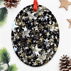 Background-star-christmas-advent Ornament (oval Filigree)