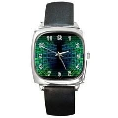 Technology-artificial-intelligence Square Metal Watch