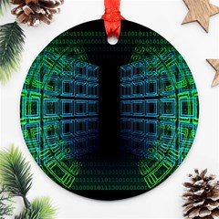 Technology-artificial-intelligence Round Ornament (two Sides) by Jancukart