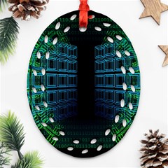 Technology-artificial-intelligence Ornament (oval Filigree) by Jancukart