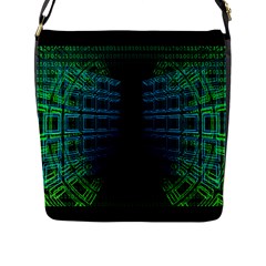 Technology-artificial-intelligence Flap Closure Messenger Bag (l)