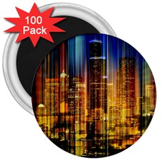 Skyline-light-rays-gloss-upgrade 3  Magnets (100 Pack) by Jancukart