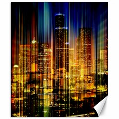 Skyline-light-rays-gloss-upgrade Canvas 20  X 24  by Jancukart