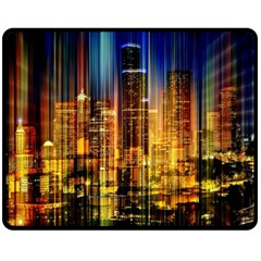 Skyline-light-rays-gloss-upgrade Fleece Blanket (medium) 