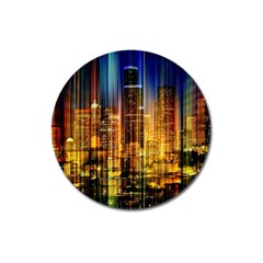 Skyline-light-rays-gloss-upgrade Magnet 3  (round) by Jancukart