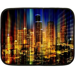 Skyline-light-rays-gloss-upgrade Fleece Blanket (mini) by Jancukart