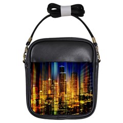 Skyline-light-rays-gloss-upgrade Girls Sling Bag by Jancukart