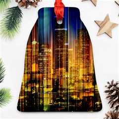 Skyline-light-rays-gloss-upgrade Bell Ornament (two Sides) by Jancukart