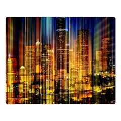 Skyline-light-rays-gloss-upgrade Double Sided Flano Blanket (large)  by Jancukart