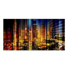 Skyline-light-rays-gloss-upgrade Satin Shawl 45  X 80 