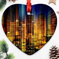 Skyline-light-rays-gloss-upgrade Ornament (heart)