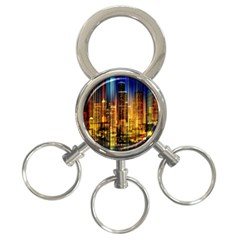 Skyline-light-rays-gloss-upgrade 3-ring Key Chain by Jancukart