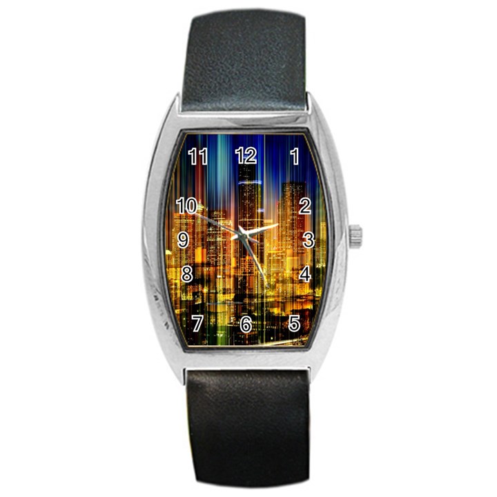 Skyline-light-rays-gloss-upgrade Barrel Style Metal Watch