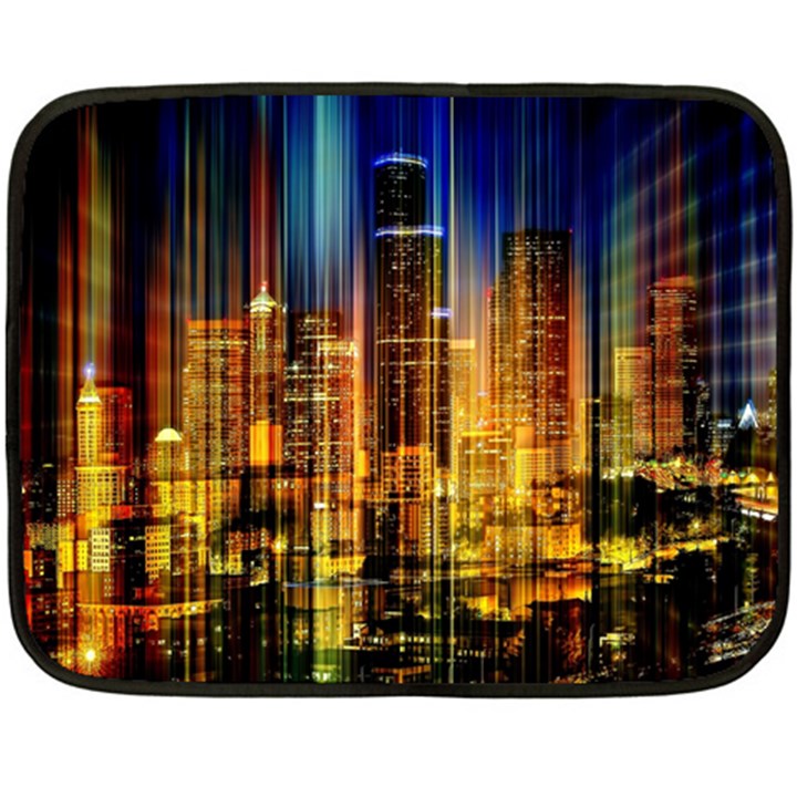 Skyline-light-rays-gloss-upgrade Fleece Blanket (Mini)