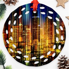 Skyline-light-rays-gloss-upgrade Ornament (round Filigree)