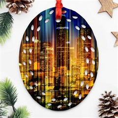 Skyline-light-rays-gloss-upgrade Oval Filigree Ornament (two Sides)