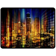 Skyline-light-rays-gloss-upgrade Double Sided Fleece Blanket (large)  by Jancukart