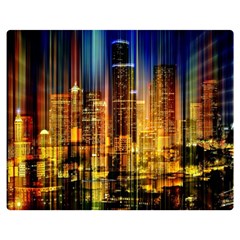 Skyline-light-rays-gloss-upgrade Double Sided Flano Blanket (medium)  by Jancukart