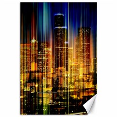 Skyline-light-rays-gloss-upgrade Canvas 12  X 18  by Jancukart