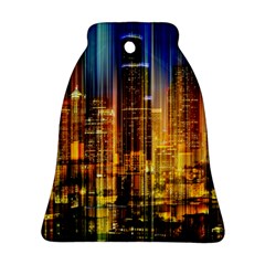 Skyline-light-rays-gloss-upgrade Bell Ornament (two Sides) by Jancukart