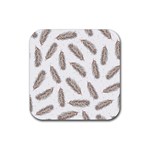 Christmas-seamless-pattern-with-gold-fir-branches Rubber Coaster (Square) Front