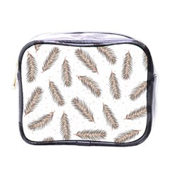 Christmas-seamless-pattern-with-gold-fir-branches Mini Toiletries Bag (one Side) by nate14shop