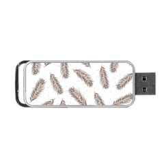 Christmas-seamless-pattern-with-gold-fir-branches Portable Usb Flash (two Sides)