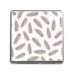 Christmas-seamless-pattern-with-gold-fir-branches Memory Card Reader (square 5 Slot)