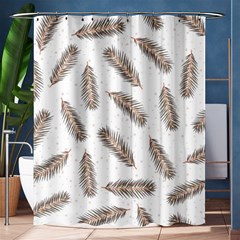 Christmas-seamless-pattern-with-gold-fir-branches Shower Curtain 60  X 72  (medium)  by nate14shop