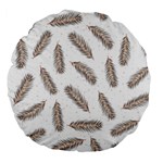 Christmas-seamless-pattern-with-gold-fir-branches Large 18  Premium Flano Round Cushions Front