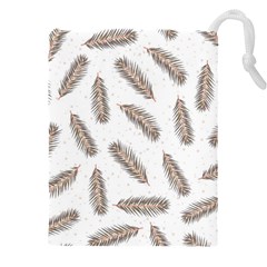 Christmas-seamless-pattern-with-gold-fir-branches Drawstring Pouch (4xl)