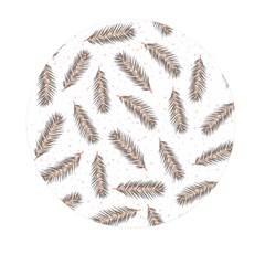 Christmas-seamless-pattern-with-gold-fir-branches Mini Round Pill Box (pack Of 3)