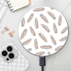 Christmas-seamless-pattern-with-gold-fir-branches Wireless Charger by nate14shop